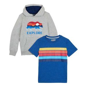 NWT Eddie Bauer Youth Hoodie and Tee, Gray